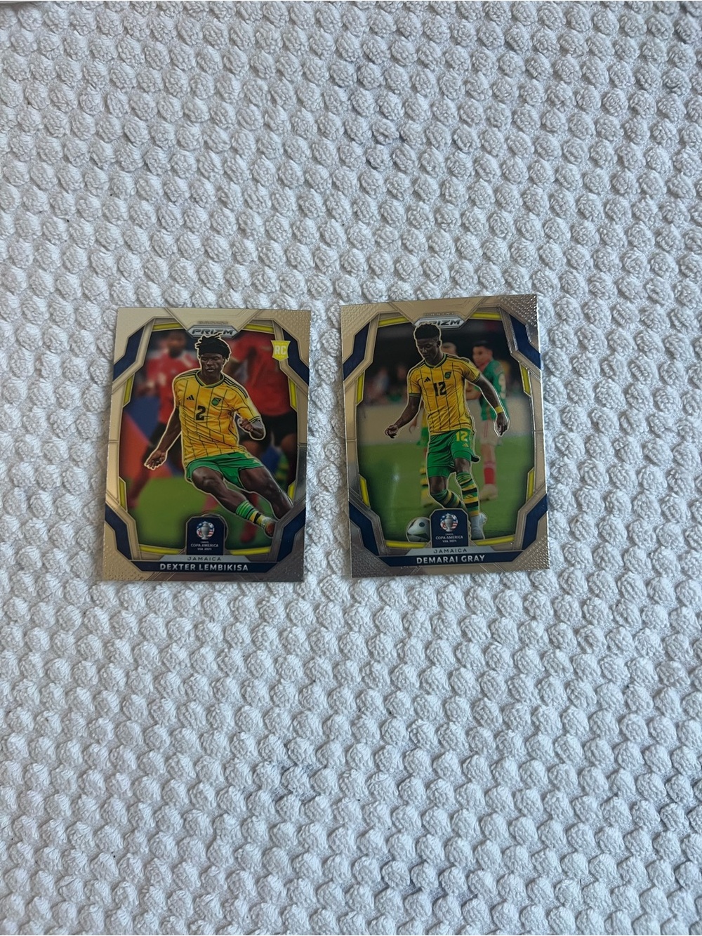 Lot of 2, Panini Jamaica Player Cards (Dexter Lembikisa, Demarai Gray)